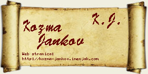 Kozma Jankov vizit kartica